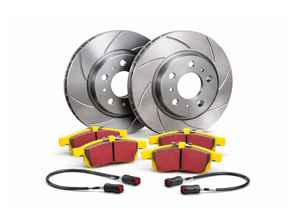 FRONT Sports Brake Disc and Pads Set. Porsche 955 Cayenne V6 / 957 Cayenne 3.6L / Cayenne Diesel - 95535140140, 95535140141, 95535140240, 95535140241, 95535293903, 95535293905, 95535293906, 95535293902, 95535293907, 955612365002
